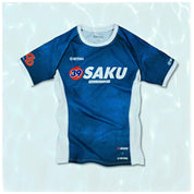 39 SAKU X VITAL RASH GUARD (BLUE) - Vital Kimonos