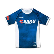 39 SAKU X VITAL RASH GUARD (BLUE) - Vital Kimonos