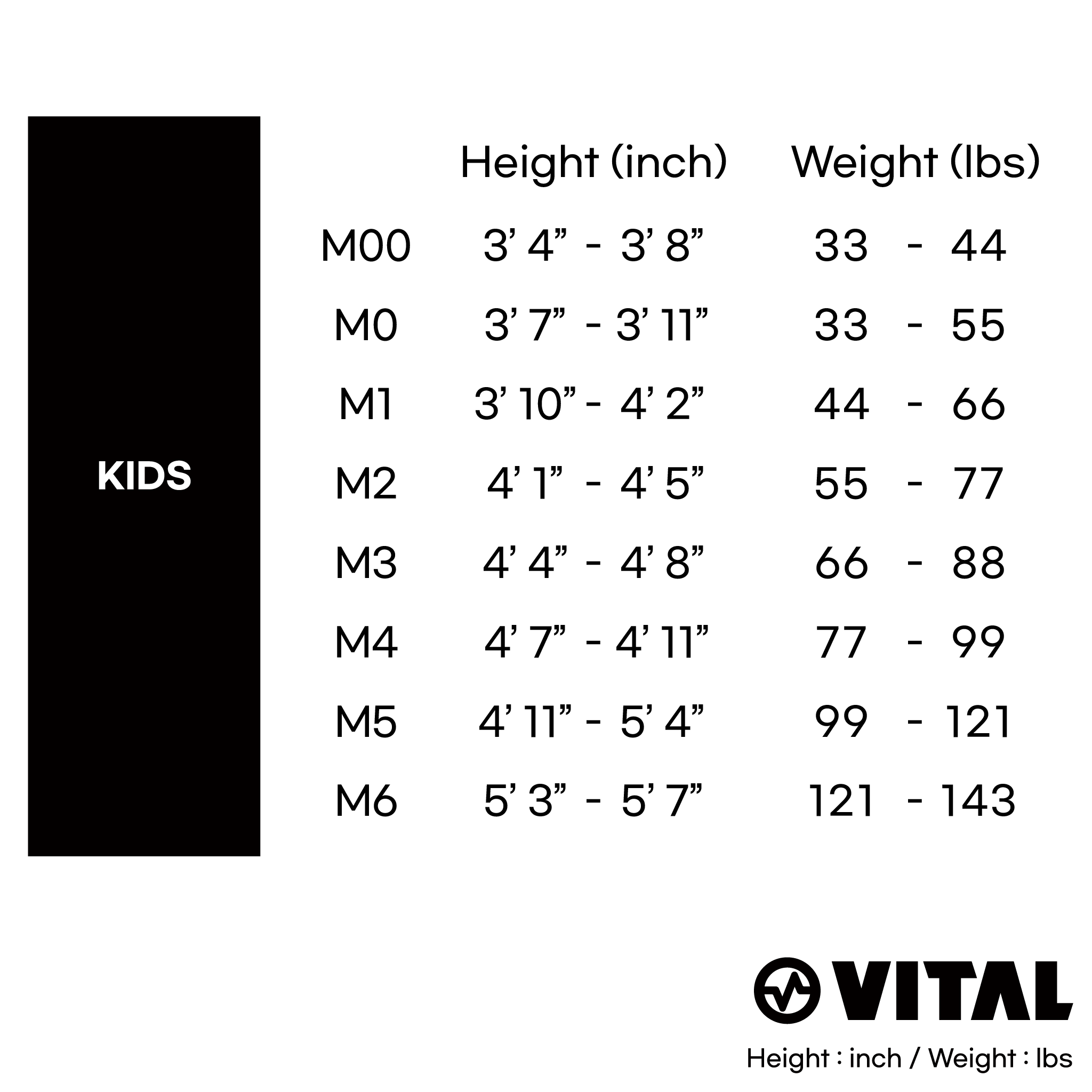 VITAL LIGHT KIDS - BLACK
