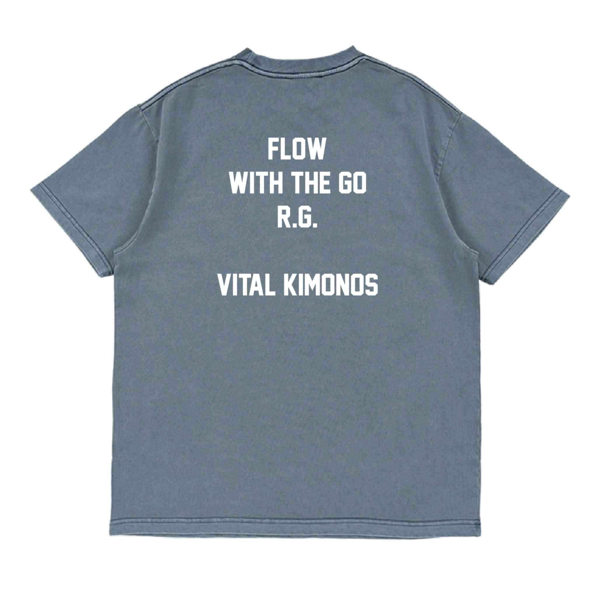 PIGMENT WASHED T-SHIRT : FLOW - Vital Kimonos
