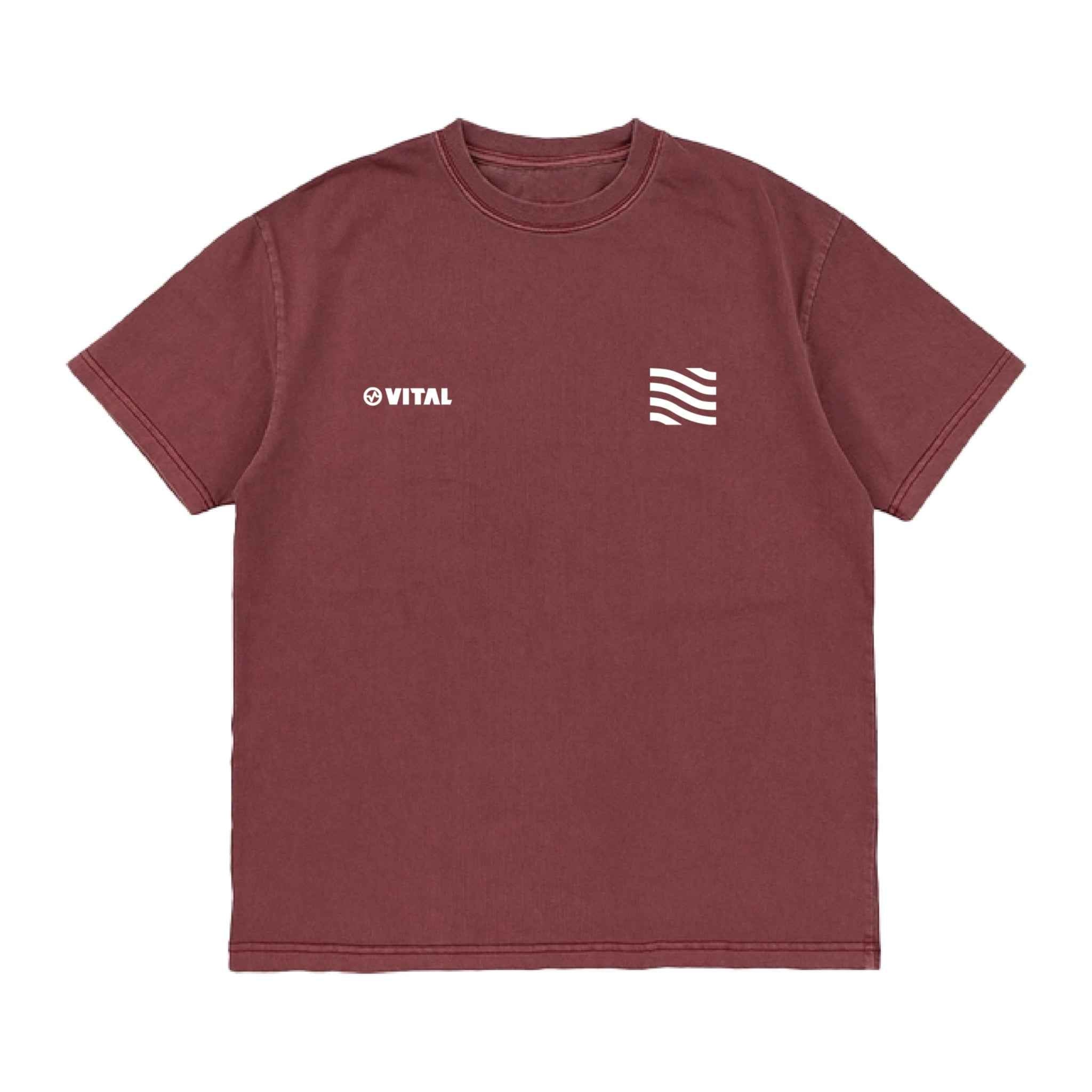PIGMENT WASHED T-SHIRT : FLOW - Vital Kimonos