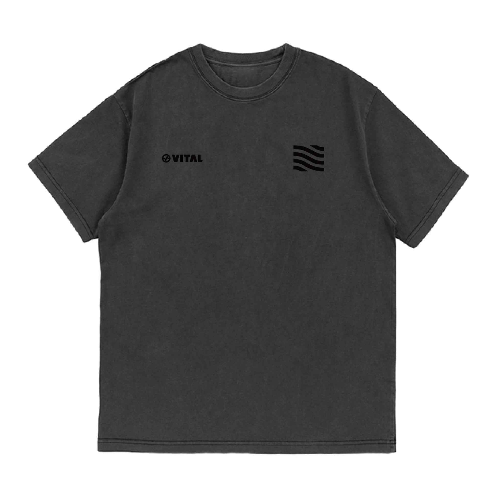 PIGMENT WASHED T-SHIRT : FLOW - Vital Kimonos