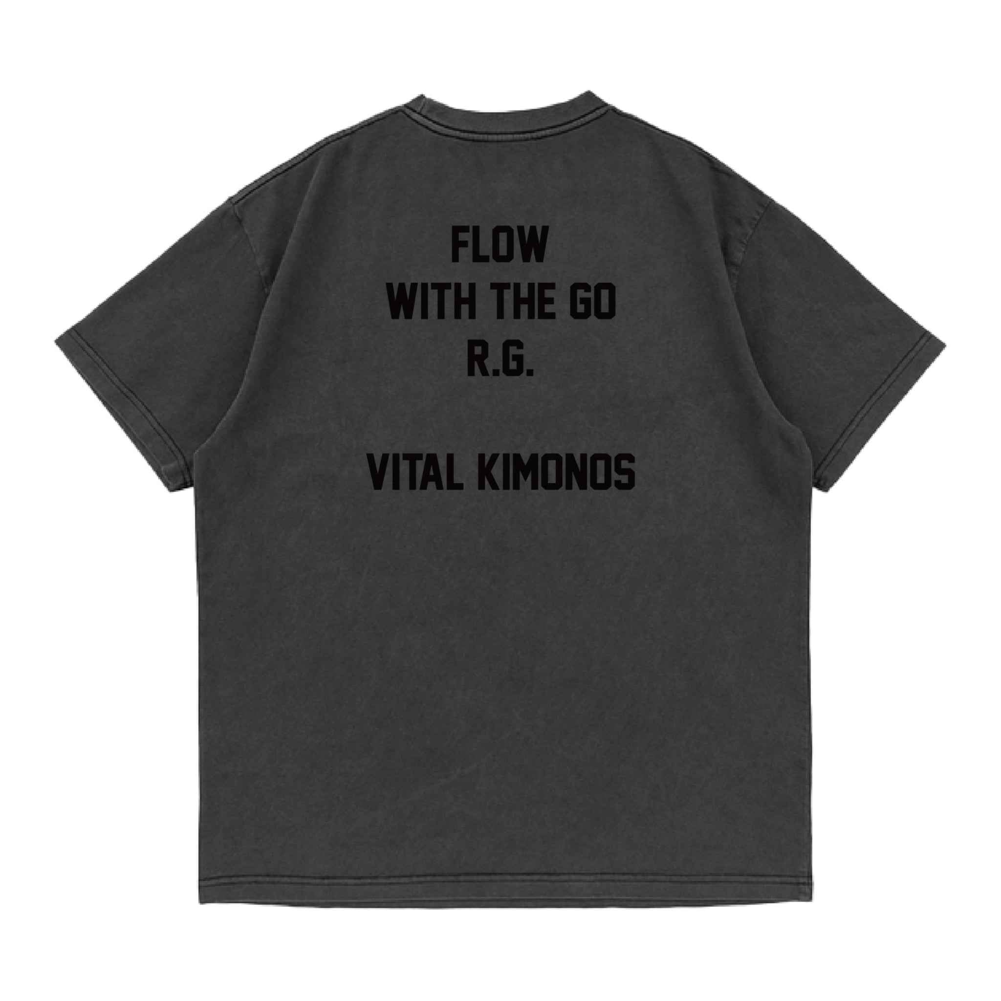 PIGMENT WASHED T-SHIRT : FLOW - Vital Kimonos