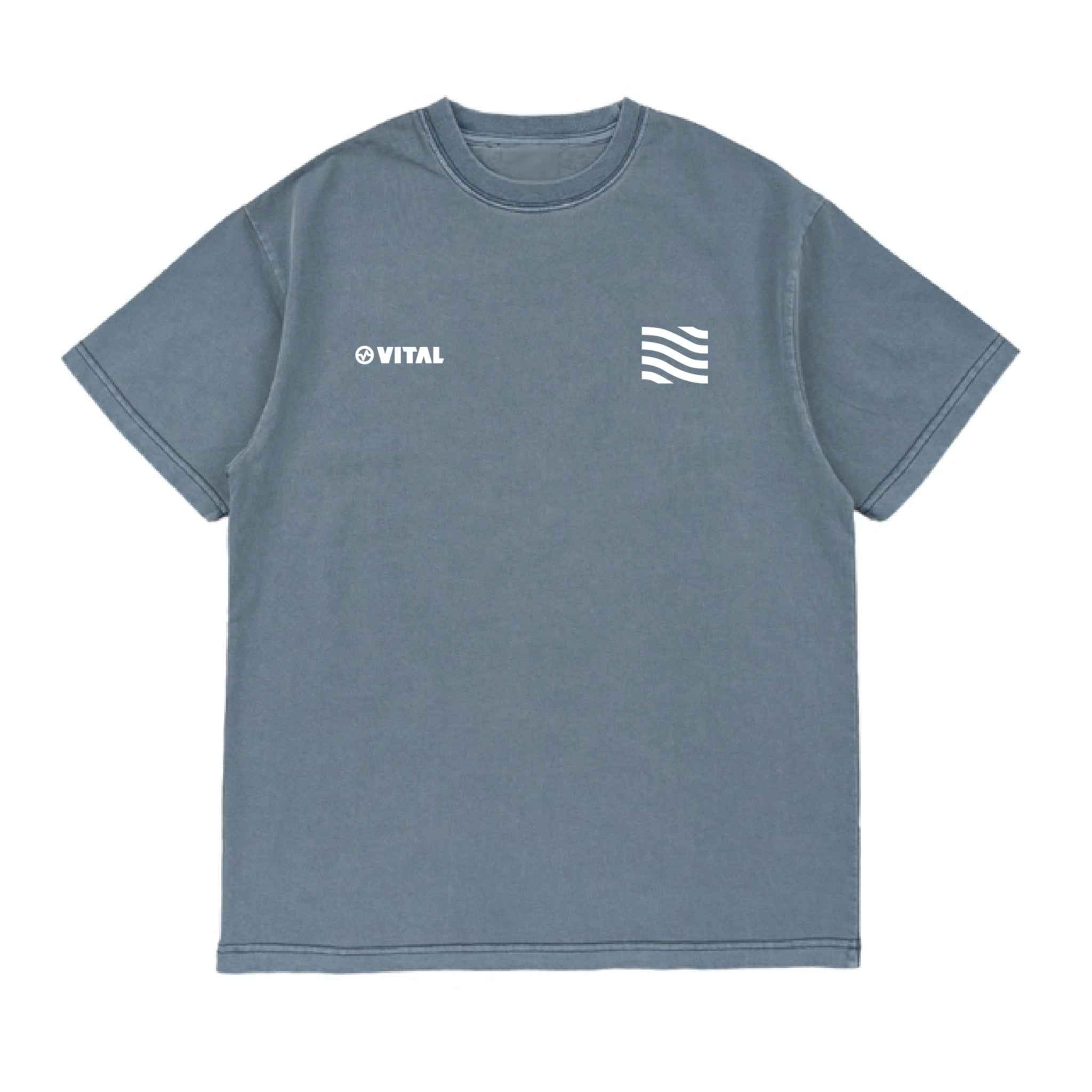 PIGMENT WASHED T-SHIRT : FLOW - Vital Kimonos