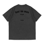 PIGMENT WASHED T-SHIRT : NO FEAR - Vital Kimonos