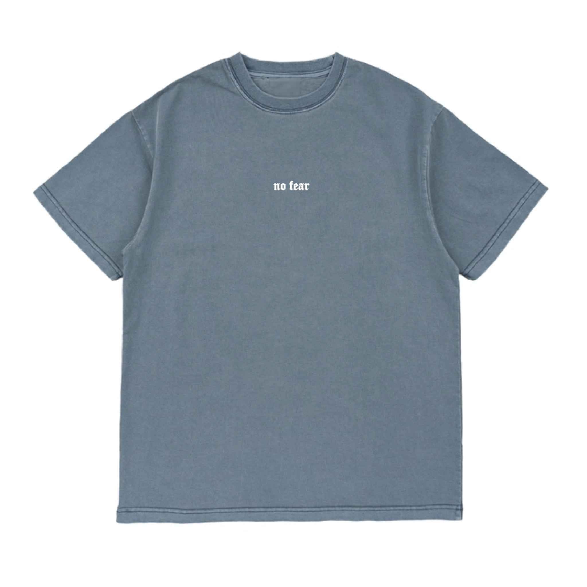 PIGMENT WASHED T-SHIRT : NO FEAR - Vital Kimonos