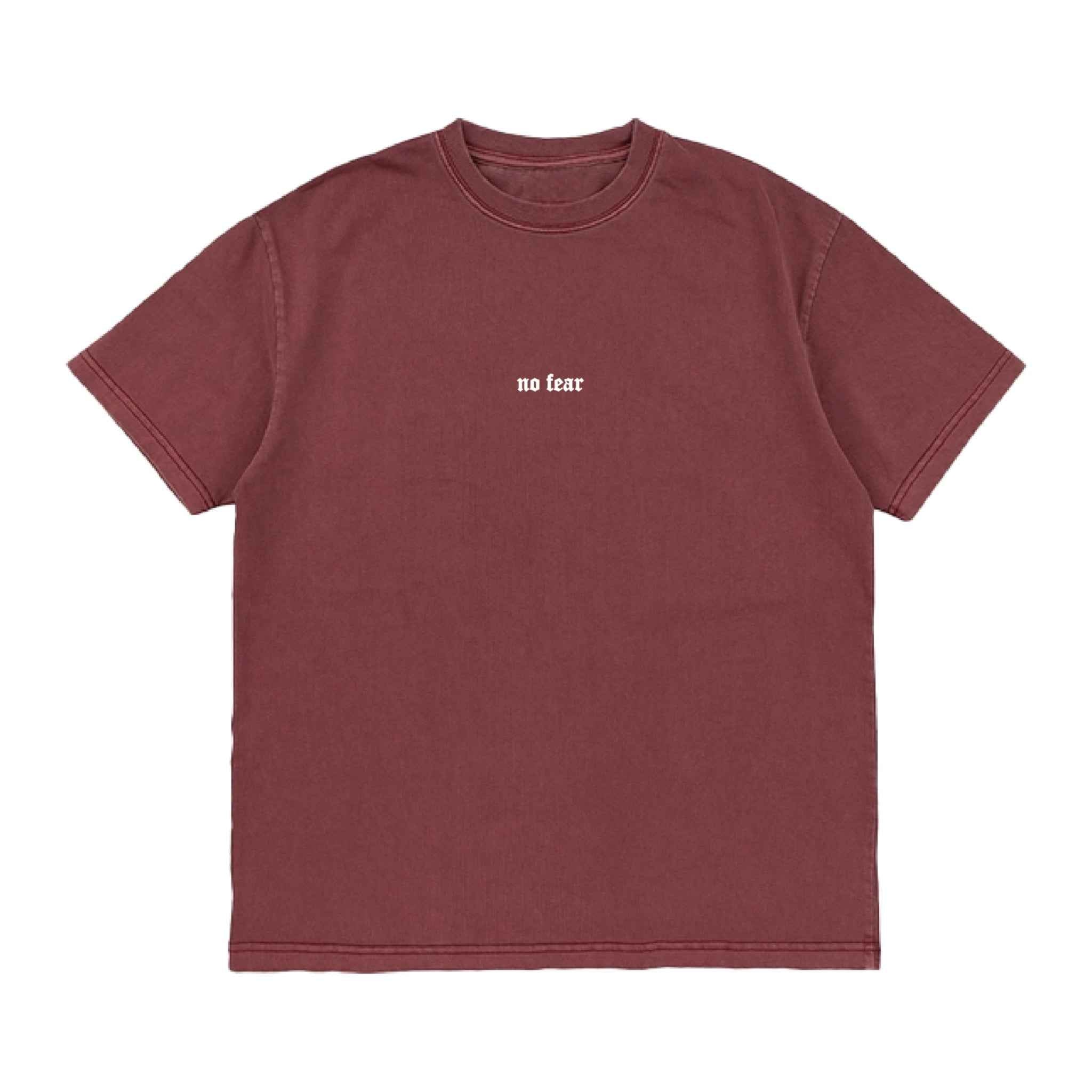 PIGMENT WASHED T-SHIRT : NO FEAR - Vital Kimonos