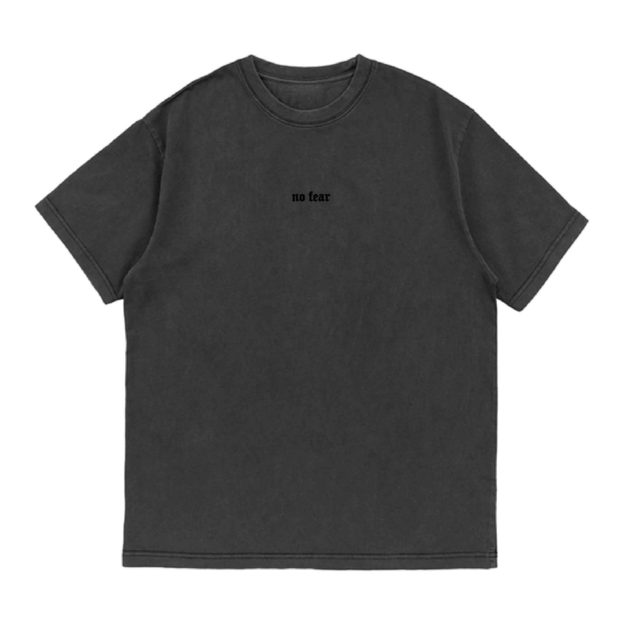PIGMENT WASHED T-SHIRT : NO FEAR - Vital Kimonos