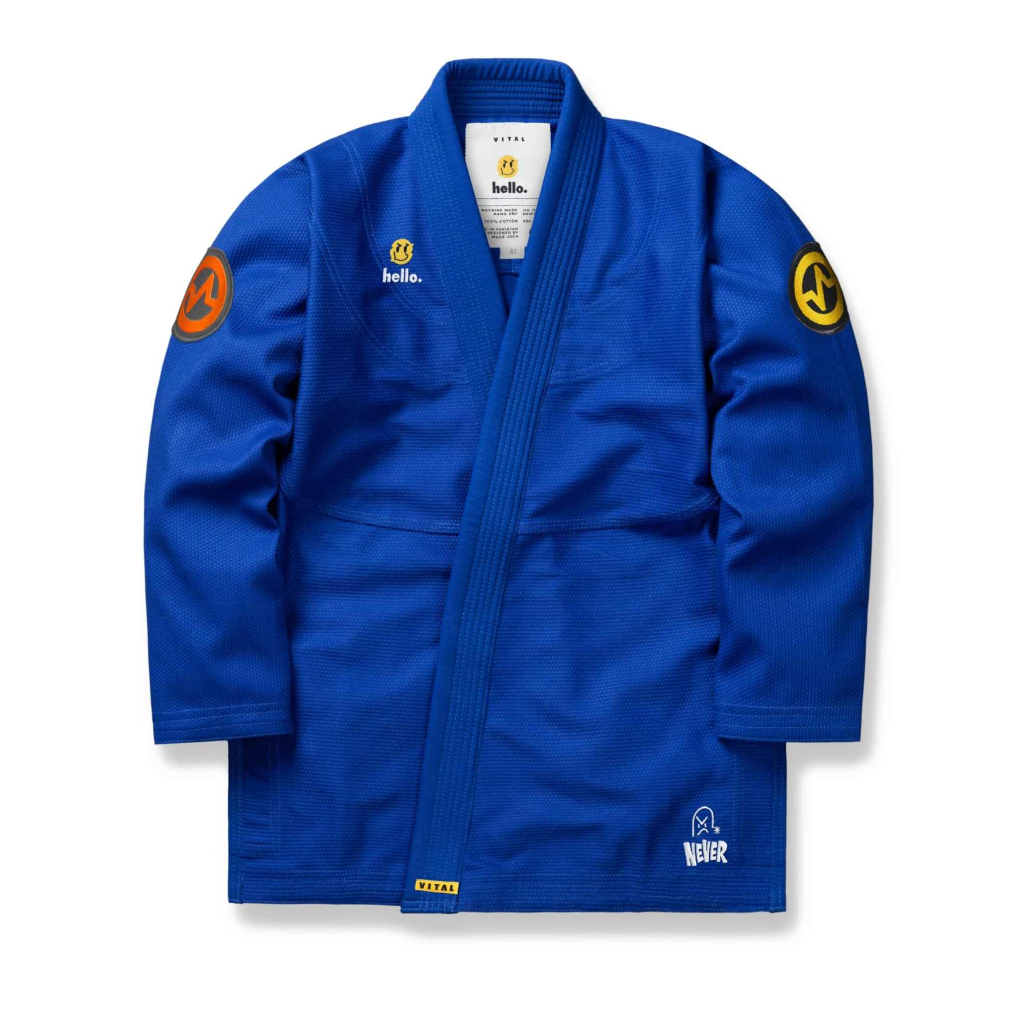 SMILE NEVER SMILE - BLUE - Vital Kimonos