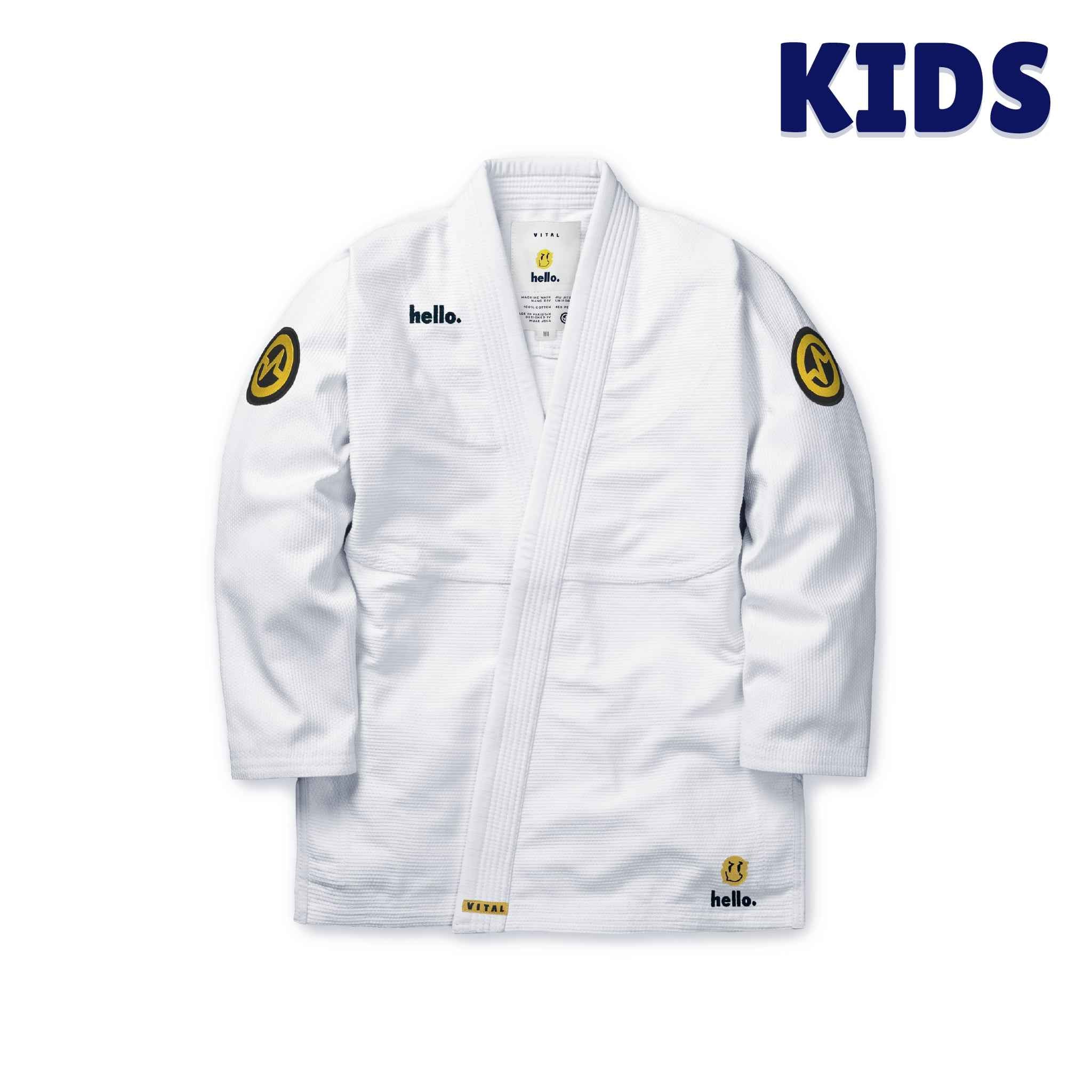 SMILE NEVER SMILE KIDS - WHITE - Vital Kimonos
